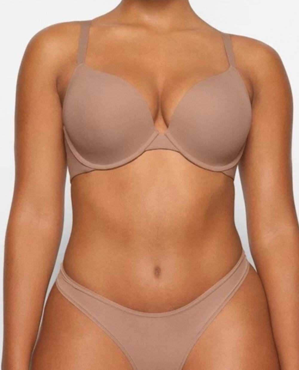 SKIMS Fits Everybody Push Up Demi Bra Sienna 34B NWT Underwire - Picture 1 of 8
